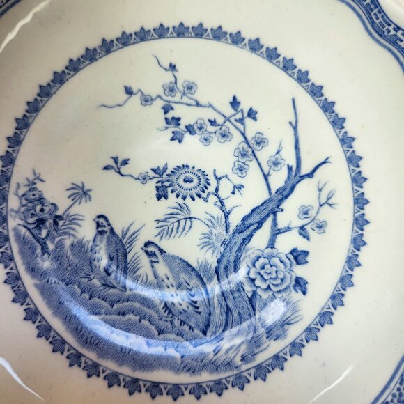 Antique Furnivals Saucer 5.5" 1913 Quail Blue RN684771 Made in England - Picture 2 of 7